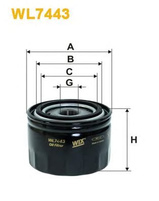 WIX FILTERS wl7443 -  Фильтр масляный двигателя